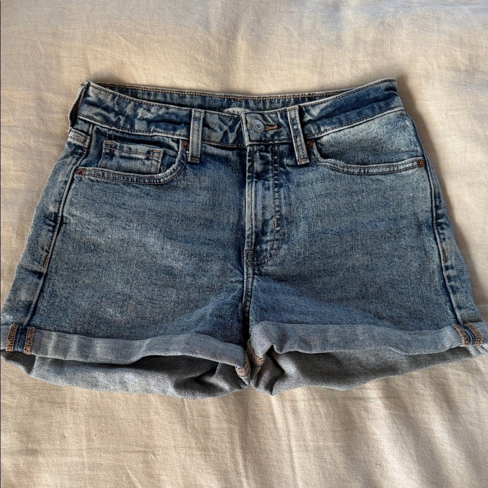 Old Navy Light Blue Rolled-Hem Denim Shorts